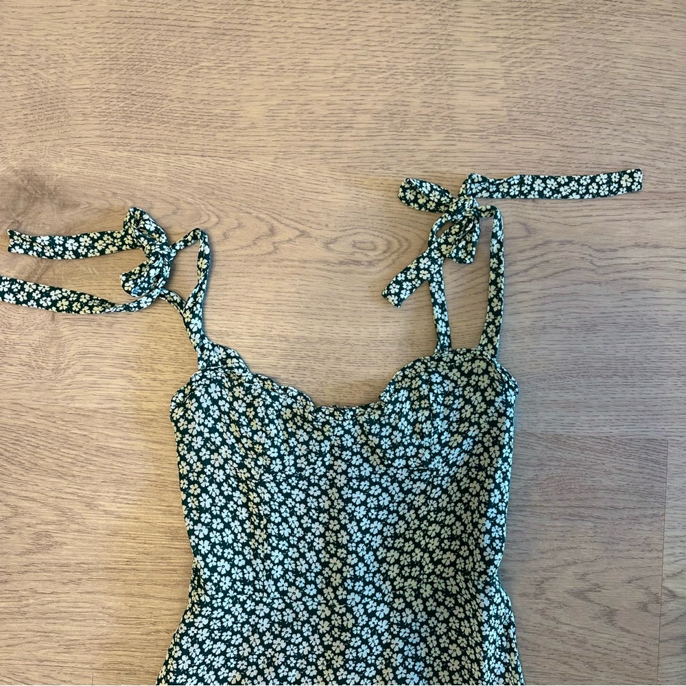 Reformation Green Floral Midi Dress - Picture 9 of 12
